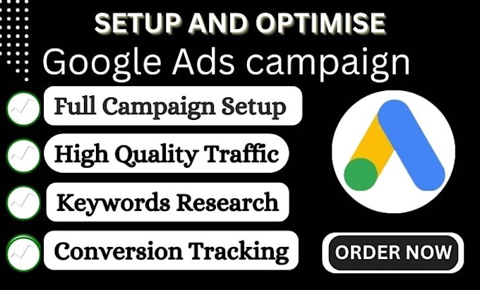 Gig Preview - Create setup and optimize google ads campaign