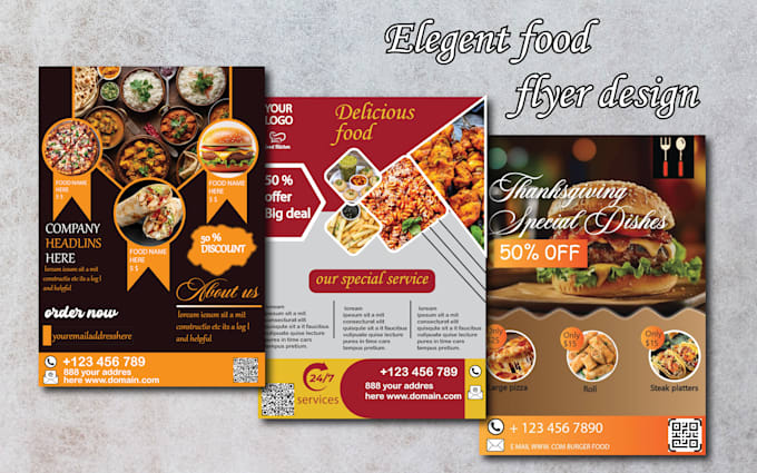 Gig Preview - Do restaurant menu food menu and food flyer poster design