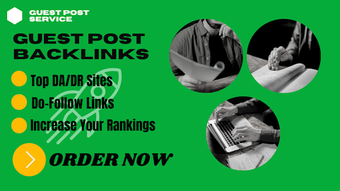 Gig Preview - Provide guest posting service high da DR sites with dofollow backlinks