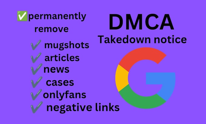 Gig Preview - Permanently remove articles mugshots news cases delete negative links on google