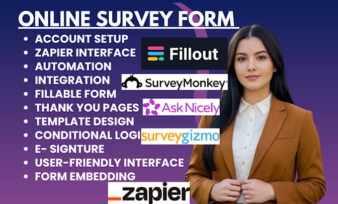 Gig Preview - 1q surveymonkey zapier interfaces swell fillout qualtrics surveygizmo asknicely