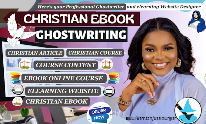 Gig Preview - Ghostwrite christian ebook, christian illustration magazine, watch youtube video