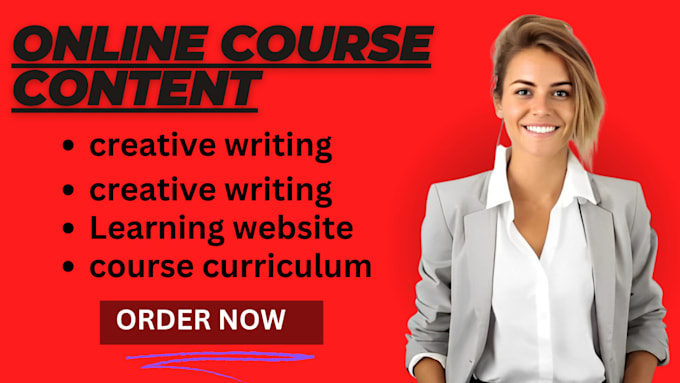 Gig Preview - Create online course contact course outline and website