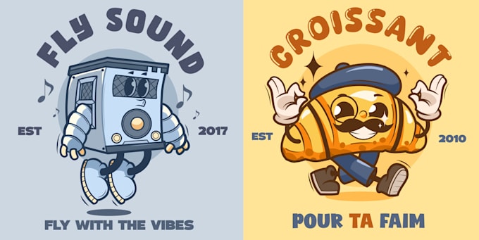 Gig Preview - Draw retro vintage mascot character for your business