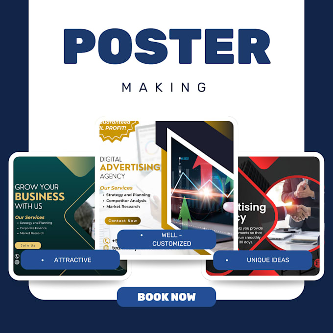 Gig Preview - Create stunning custom posters for any niche with precision