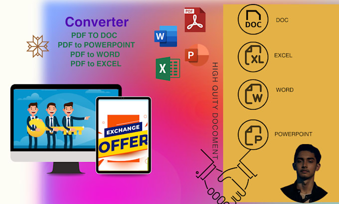 Gig Preview - Provide PDF to word, google docs, powerpoint conversion