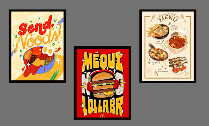 Bestseller - illustrate food and drink designs in watercolor style or any other style