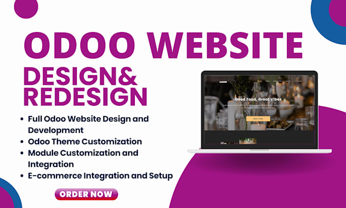 Gig Preview - Custom odoo website design odoo website redesign odoo website customization