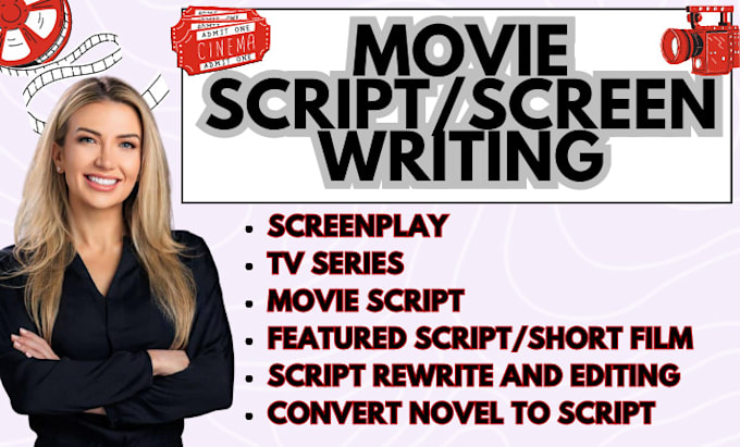 Gig Preview - Do movie script screenplay screenwriter tv series tv pilot short film script