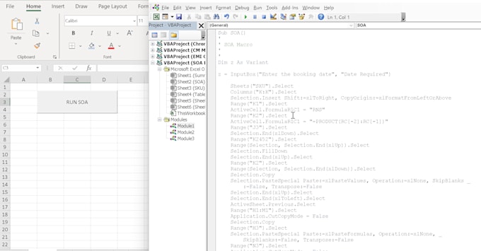 Gig Preview - Design and automate excel tasks with vba macros and advanced formulas