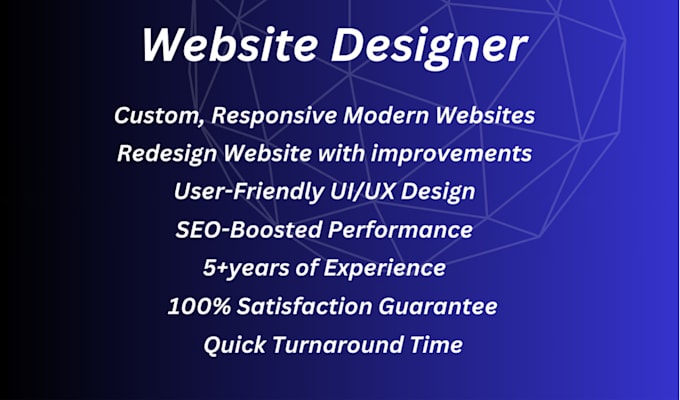 Gig Preview - Create modern and responsive web designs