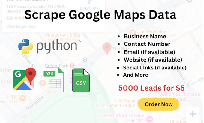 Gig Preview - Scrap google maps data, scraper for business lead generation