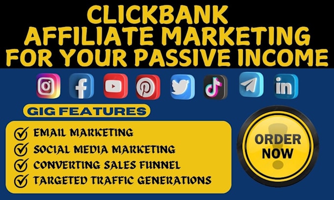 Gig Preview - Build satisfy clickbank affiliate marketing website link promotion sales funnel