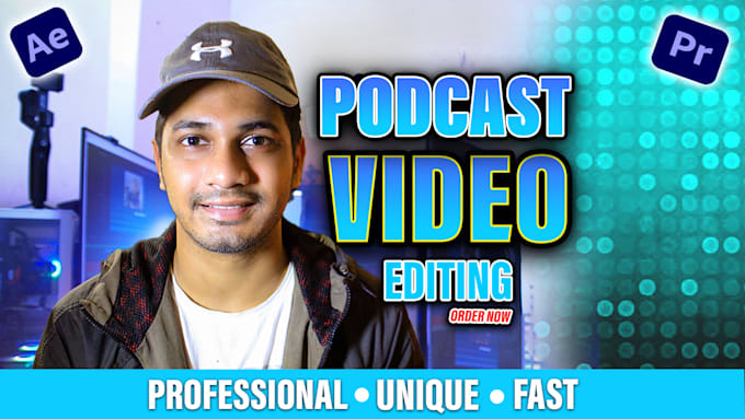 Gig Preview - Do professional podcast video editing within 24 hours