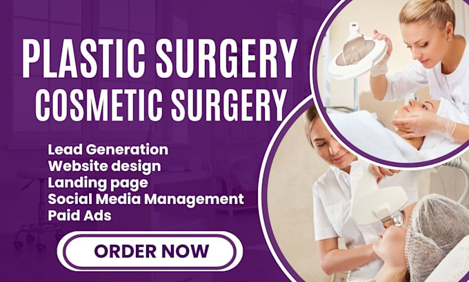 Gig Preview - Set converting facebook ads for plastic surgery design plastics surgery website