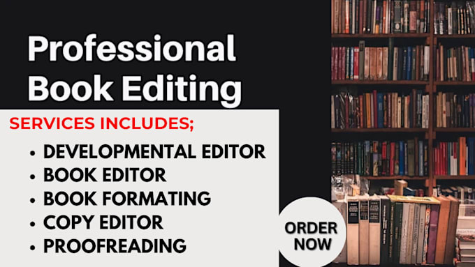 Gig Preview - Be your developmental book editor, book editing, proofreading, and book format