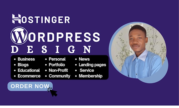 Gig Preview - Hostinger website design wordpress website design hostinger redesign web design