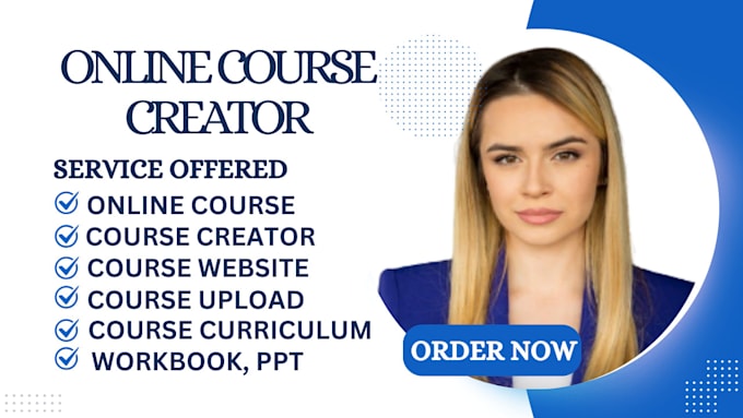 Gig Preview - Do online course content, kajabi course content, ppt, and workbook design