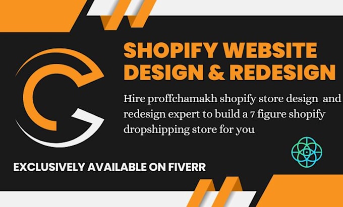 Gig Preview - Create shopify dropshipping store, shopify website design and redesign