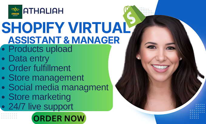 Gig Preview - Be your shopify virtual assistant boost store sales shopify store manager