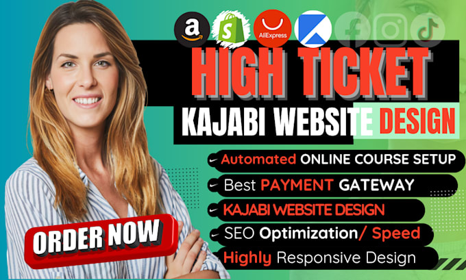 Gig Preview - Sell already high ticket kajabi webiste landing page 22pages 16 pages