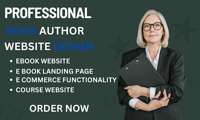 Gig Preview - Build modern book author website or ebook author website