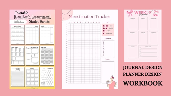 Gig Preview - Design custom amazon KDP journal notebook, digital planner, kdp low content book