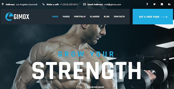 Gig Preview - Design eye catching gym, fitness, and sports website