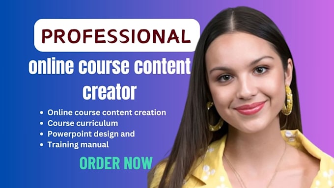 Gig Preview - Do online course content creation course curriculum training manual powerpoint