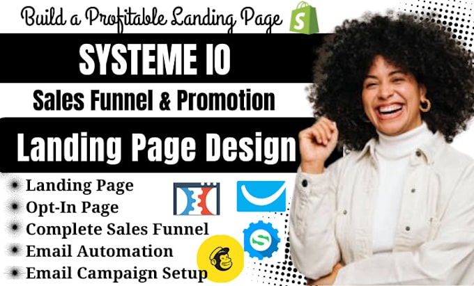 Gig Preview - Systeme io funnel, landing page, sales funnel, systeme io, landing page design