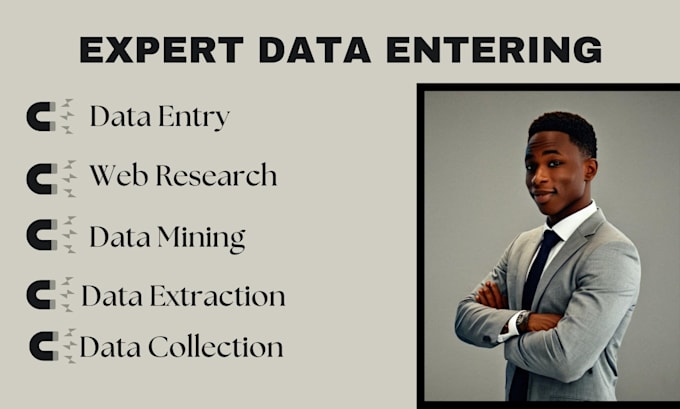 Gig Preview - Data entry, web research, data mining and collection expert