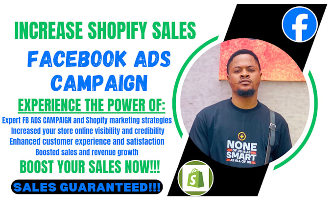 Gig Preview - Boost shopify sales setup facebook ads campaign ads manager shopify promotion