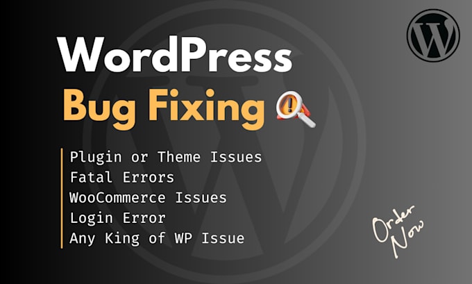 Gig Preview - Fix wordpress website issues, errors, and bugs