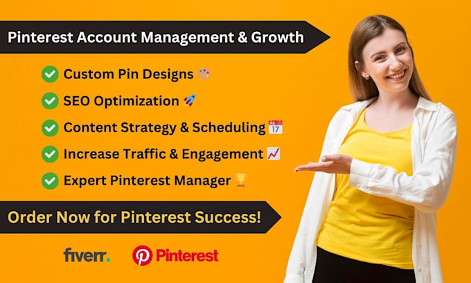 Gig Preview - Professionally manage and optimize your pinterest for growth and engagement