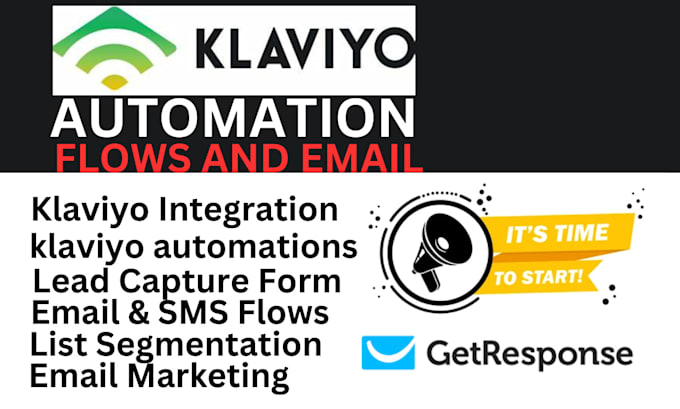 Gig Preview - Do email marketing blast campaign form page setup via getrespond klaviyo hubspot