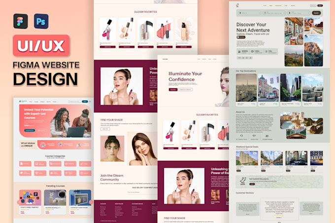 Gig Preview - Do figma UI UX website design and landing page design