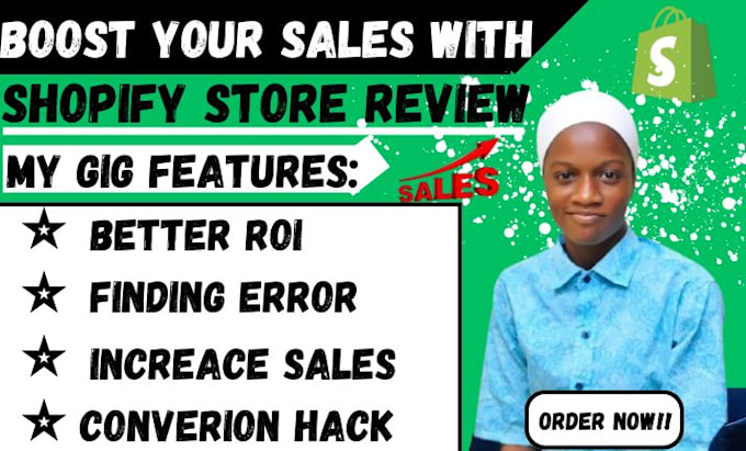 Gig Preview - Do shopify store review shopify audit website review to boost shopify sales