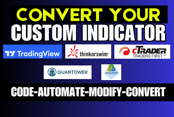 Gig Preview - Automate tradingview pine script to ninjatrader 8, quantower, ctrader, mt5, mt4