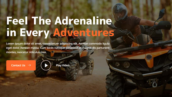 Gig Preview - Create  atv rental website,car rental website,  limousine website,utv rental