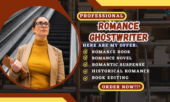 Gig Preview - Fiction romance ebook writer, non fiction ebook ghostwriter erotic romance story