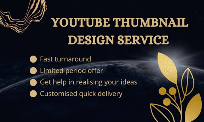 Gig Preview - Do tailored thumbnail designs for your youtube channel