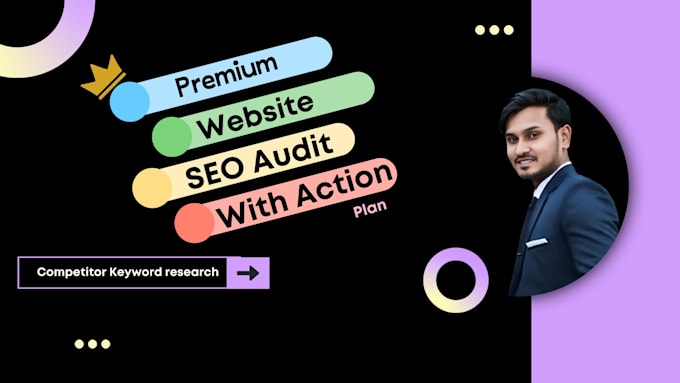 Gig Preview - Do website audit service with SEO and competitor keyword research for traffic