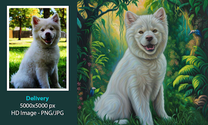 Gig Preview - Create stunning pet digital painting