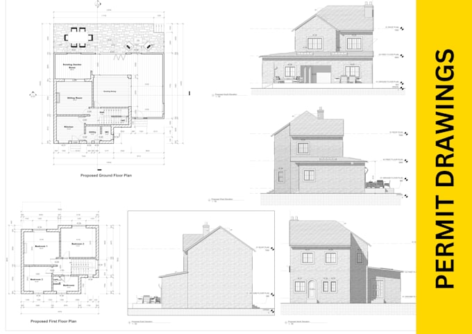 Gig Preview - Draw city permit blueprint, deck , house plans, adu, site plan architect