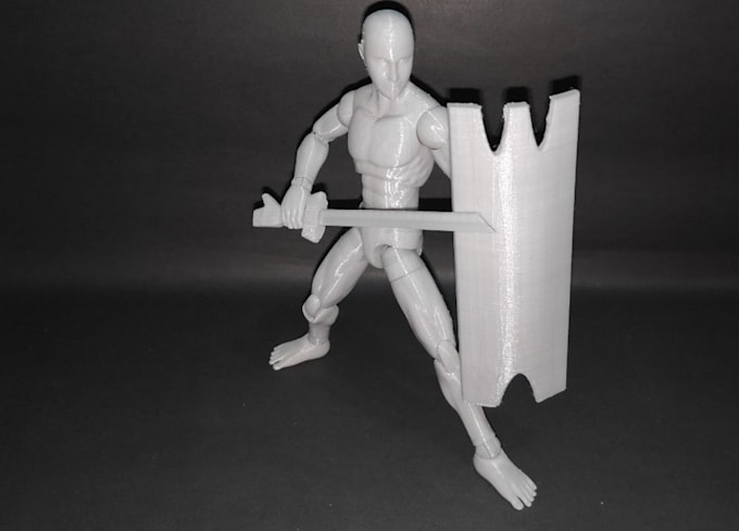 Gig Preview - Do 3d action figure model articulated animal figure part model stl, obj blender