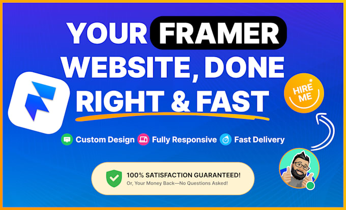 Gig Preview - Design custom stunning framer website, fast