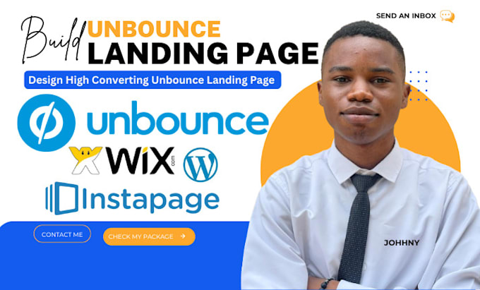 Gig Preview - Create unbounce landing page instapage convertri unbounce wix landing page