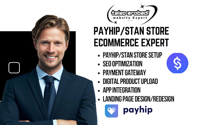 Gig Preview - Redesign payhip ecommerce estore setup stan store payhip digital product website