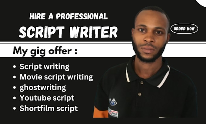 Gig Preview - Be your scriptwriter, script writing, movie script tv pilot and youtube script