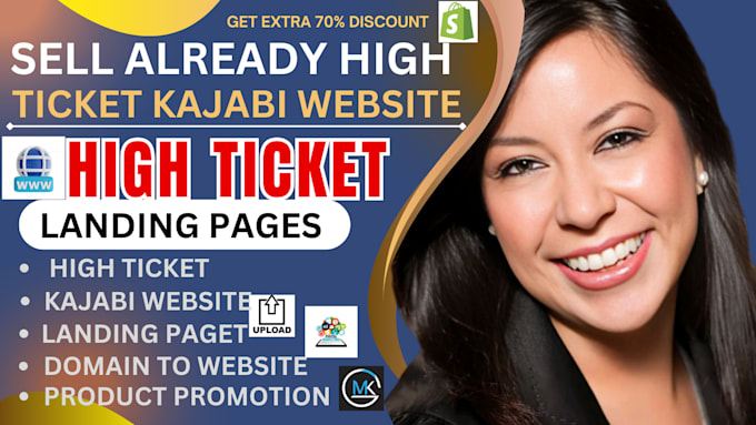 Gig Preview - Do sell already high ticket kajabi website landing page 22 pages, 16 pages